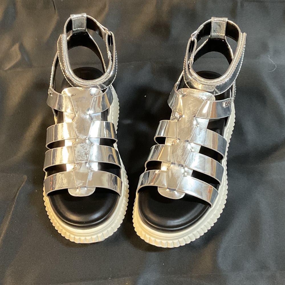 Woman’s Silver Gladiator Sandals - image 1